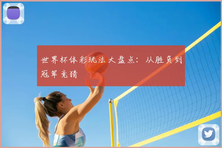 世界杯体彩玩法大盘点:从胜负到冠军竞猜